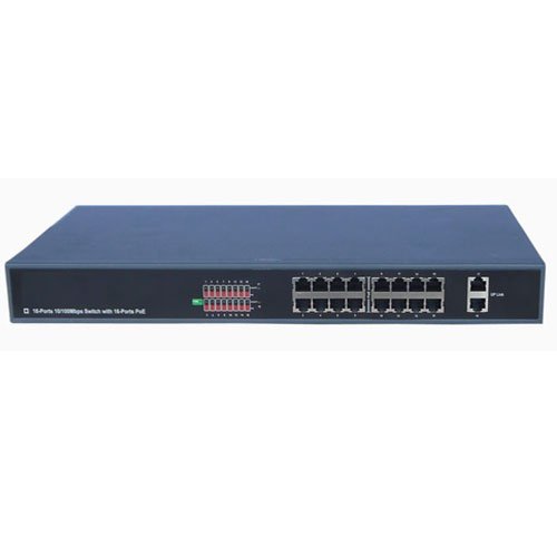 Switch POE 10/100 Mbps . 18 PoE Network Ports up to 250w.