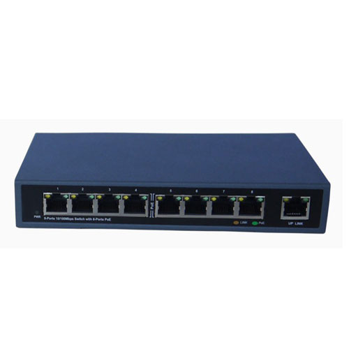 Switch POE 10/100 Mbps . 8 PoE Network Ports up to 120w.