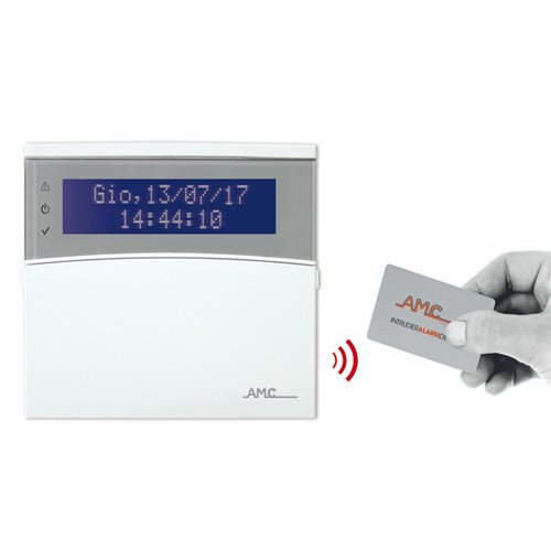 Teclado bidireccional AMC vía rádio 868 Mhz. Lector NFC / RFID integrado