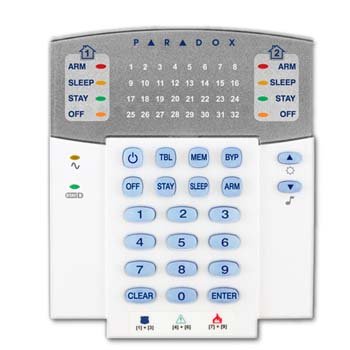 Paradox 32-Zone Hardwired LED Keypad Module 