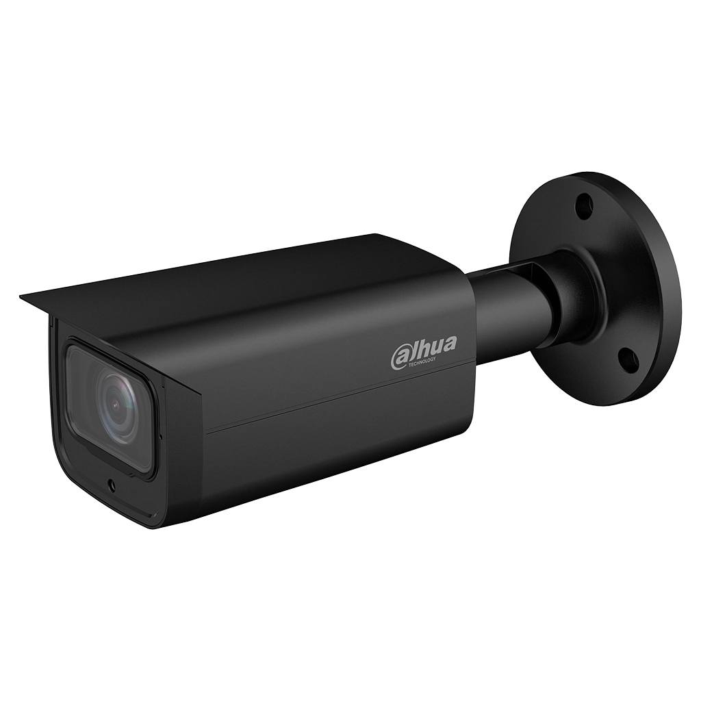 Cámara Tubular HDCVI 4EN1 2MP 1080P DN ICR WDR Starlight IR80m 2.7-13.5 VFM IP67 MIC Color Negro Dahua