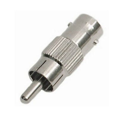 Conector BNC hembra a RCA macho