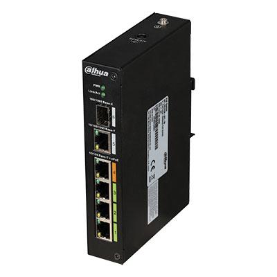 Switch ePoE 4 puertos 10/100 +  1 Uplink Gigabit + 1 SFP 802.3at 96W Layer 2 - Modo ePoE 800m