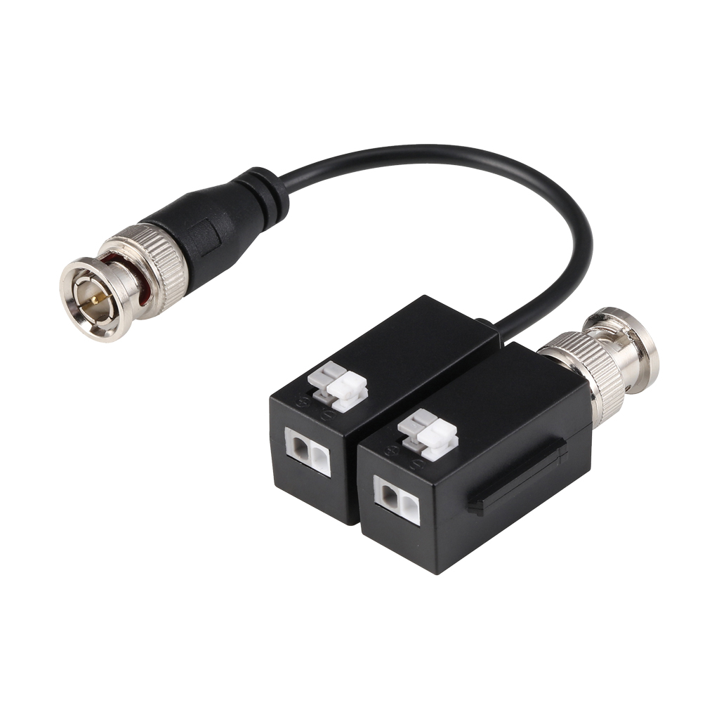 Kit Conversor UTP Vídeo HDCVI/TVI/AHD hasta 4K Apilable con 1 Cable Flexible y PushPin (2 uds)