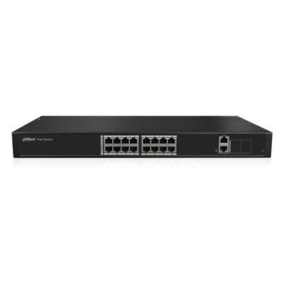 Switch PoE+ 16 puertos 10/100 + 2 Uplink Gigabit 250W 802.3at Manejable Layer2