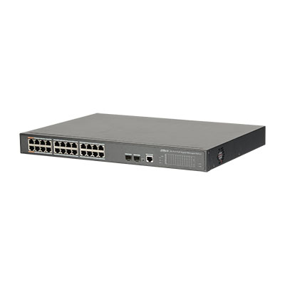 Switch PoE administrado 24 puertos 10/100/1000 + 2 Combo Gigabit/SFP Uplink 240W 802.3at 2 Gestionable Capa 2