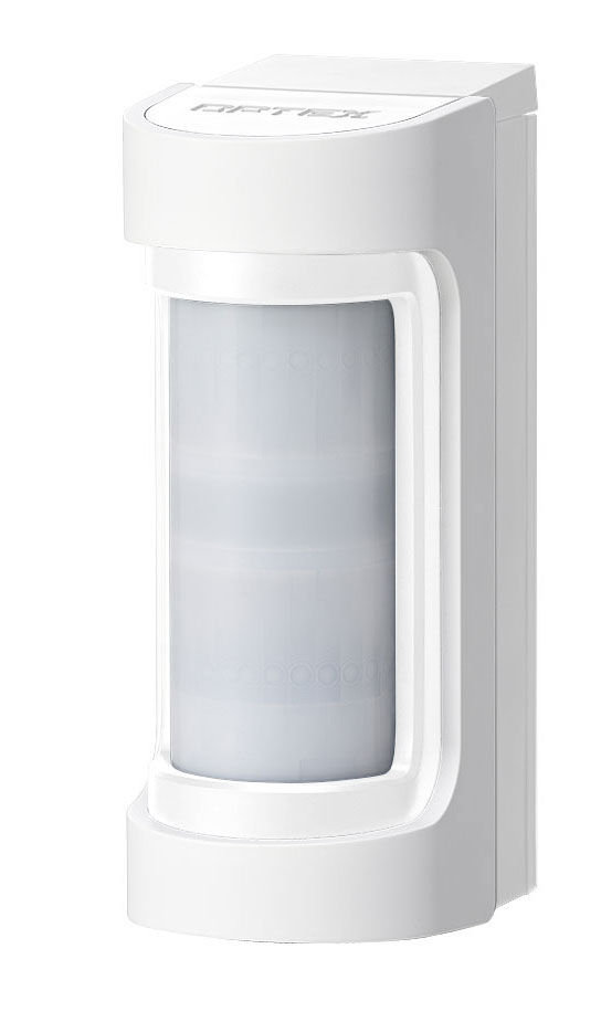 Detector doble PIR para exteriores de 12m, 90° Vía radio Optex VXS-RAM(W) Color Blanco