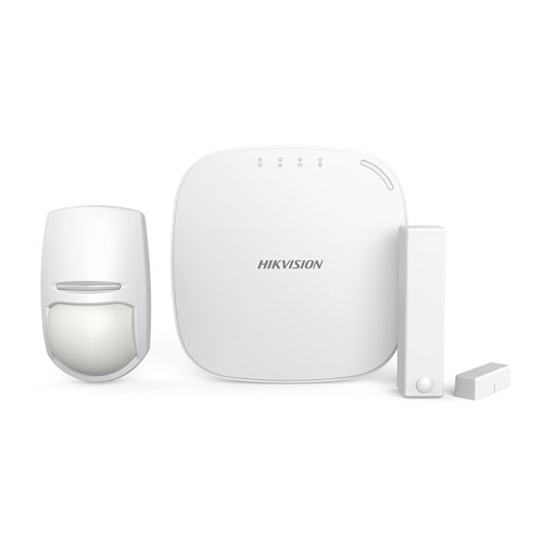 Kit de Central de alarma Hikvision AXHub . Ethernet + WIFI + GPRS +  1 PIR + 1 magnético