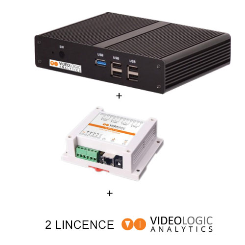 Sistema de análisis de vídeo activado para 2 canales de analítica. Incluye NANO-VLPLUS + Módulo de relés