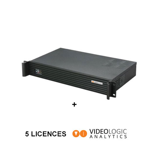 Sistema de análisis de vídeo activado para 5 canales ampliable a 12. Incluye Servidor I3 enracable con módulo de relés integrado