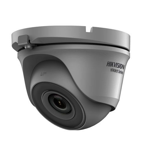 Caméra Dôme Hikvision 4en1 2Mpx Exir Smart IR20m ICR DNR Objectif fixe 2.8mm IP66. Gris foncé