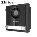 Unidad exterior con cámara para videoportero Hikvision 2 hilos superficie/empotrado. Botón