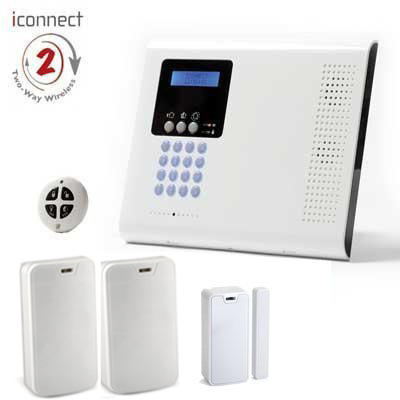 Iconnect / Secusafe Alarm Kit .Panel + 2 PIR + 1 Contact + 1 Keyfob