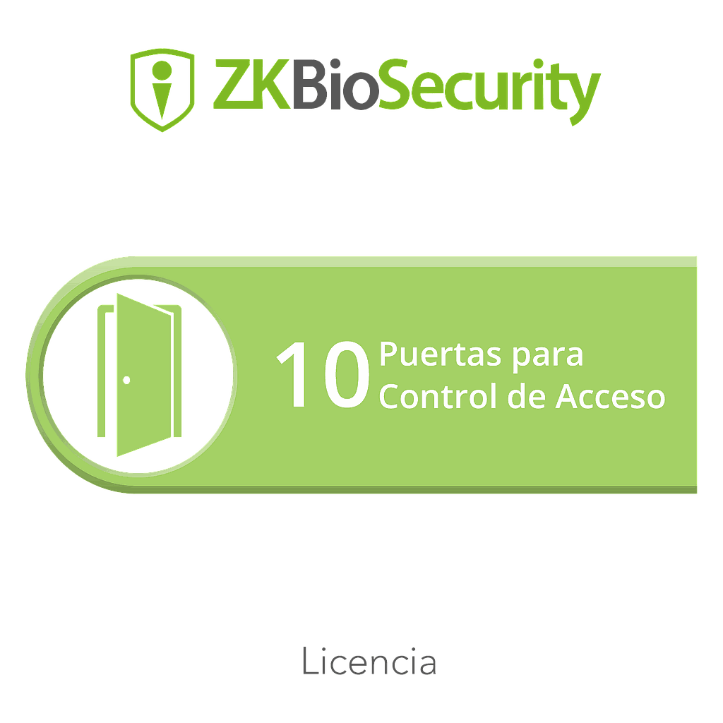 Software ZK BioSecurity Access Control hasta 10 puertas