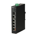 Switch Rango Temp Extendida Hi-PoE 4 puertos 10/100 +1 Uplink Gigabit +1SFP 60W 802.3at Layer 2