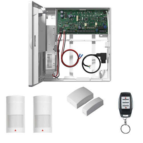 Paradox MG5075 Wireless Kit- 1 control panel MG5075 + 2 PIR PMD2P + 1 DCT2 Contact + 1 REM15 keyfob