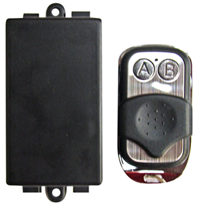Wireless receiver and pushbutton for fog machines and sanitizers