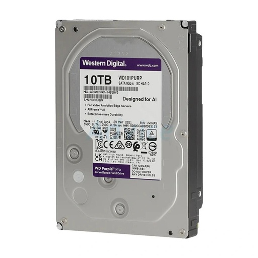 [WD102PURP] Disco Duro de 10 Tb (10240 Gb) Western Digital Purple