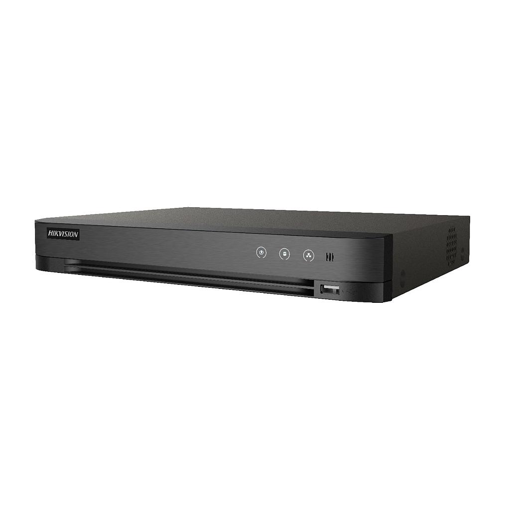 Recorder DVR 16 channels Turbo HD 5.0 Technology Acusense iDS-72016QHI-M1/FA resolución 4MP@15fps, 1080p@25fps