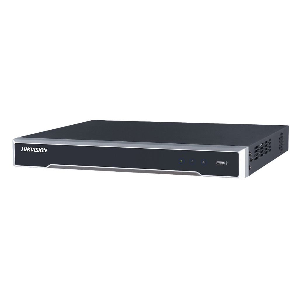Grabador NVR IP 32CH 8MP 1U 4K 2HDD E/S Audio Alarma Hikvision