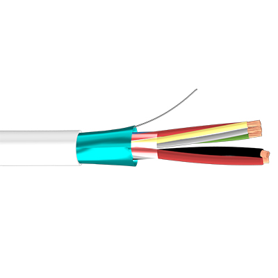 Rouleau de 100m de câble flexible 4+2 fils blindé sans halogène (AL/M 4x0,22+2x0,75 HF)