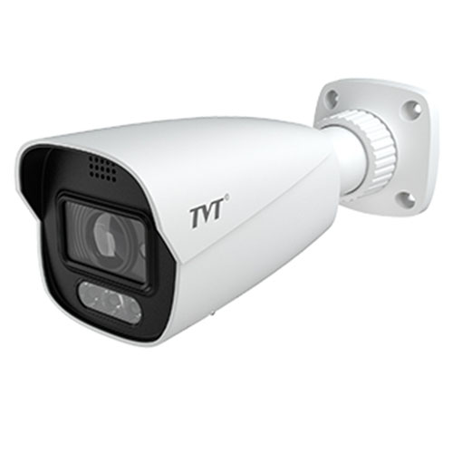 Caméra Bullet IP TVT AI 5MP Alarme périmétrique Haut-parleur Objectif Varifocal Motorisé 2.8-12mm IR 50m IP67 