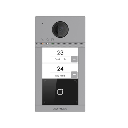 [DS-KV8213-WME1] Hikvision Video Intercom Door Station, 2 buttons, Mifare card reader, Surface mount