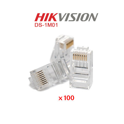 Boîte de 100 connecteurs UTP CAT5e RJ45 Hikvision