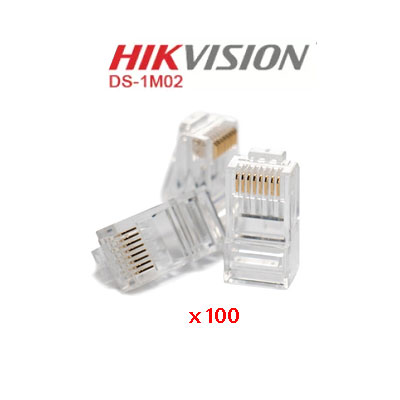 Boîte de 100 connecteurs  UTP CAT6 RJ45 Hikvision