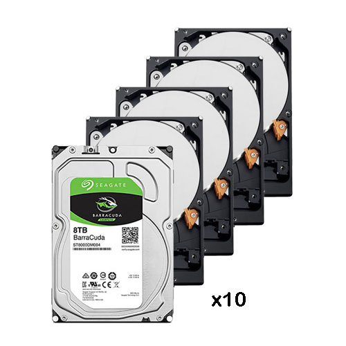 Pack de 10 discos duros de 8 Tb ( 8192 Gb ) Seagate Skyhawk