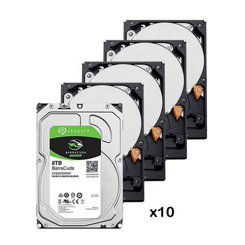 Pack of 10 disques durs de 8 Tb ( 8192 Gb ) Seagate Skyhawk