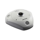Cámara Fisheye 360° Panorámica 1.27mm IP 6MP IR15 MIC Altavoz E/S Audio Alarma Hikvision