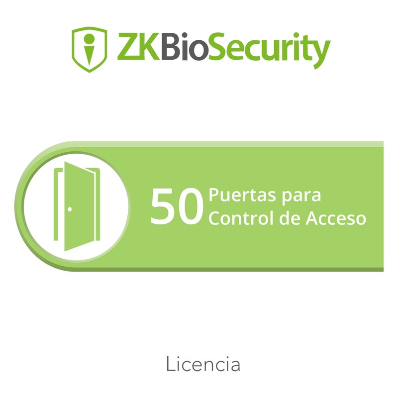 Software ZKBioSecurity Access Control hasta 50 puertas
