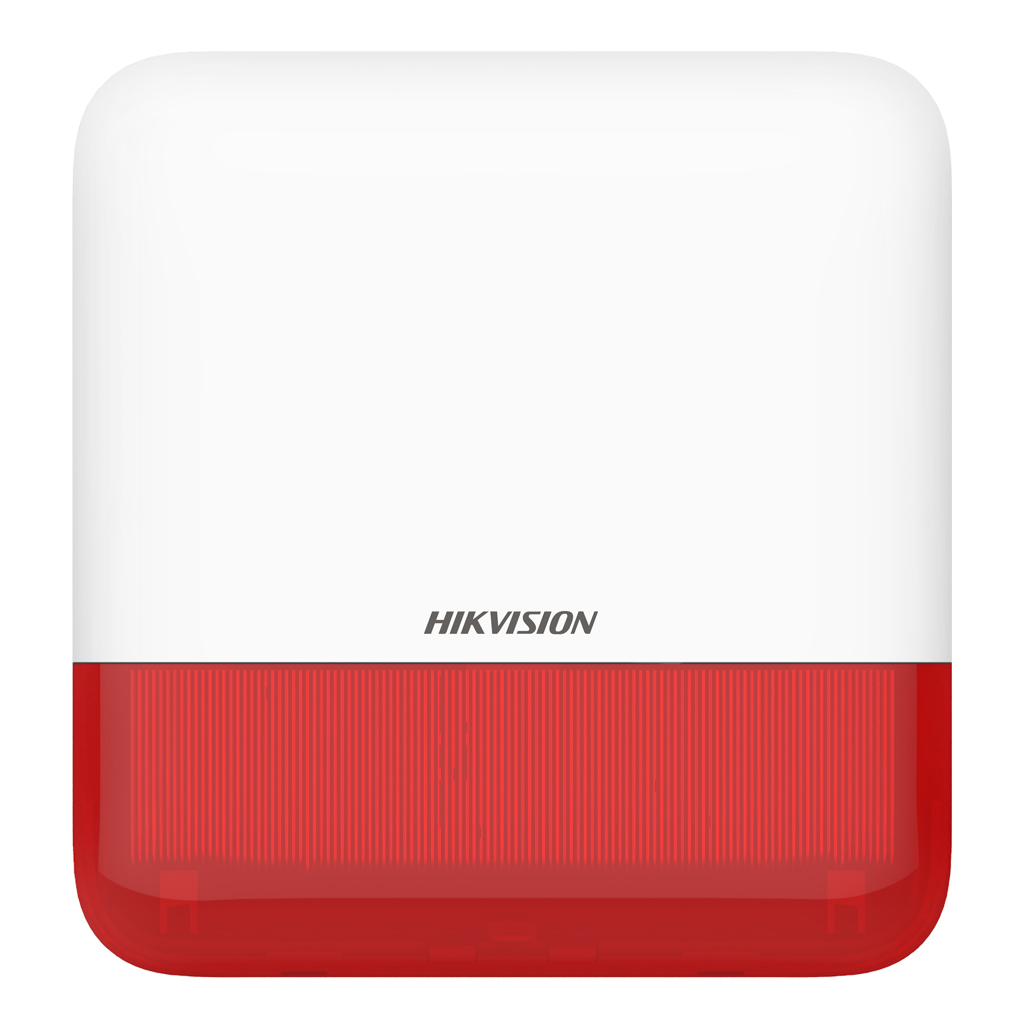 Sirena inalámbrica de exterior compatible 868 Mhz Hikvision AXPRO Indicador Rojo