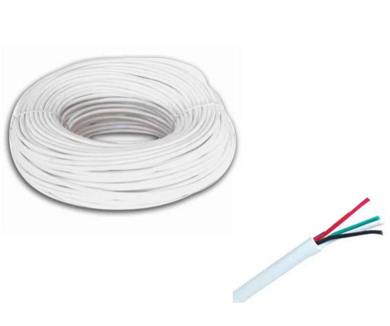 Bobina 100 m de Cable de Alarma de 4 hilos ( 2 x 0, 22 + 2 x 0,75 )