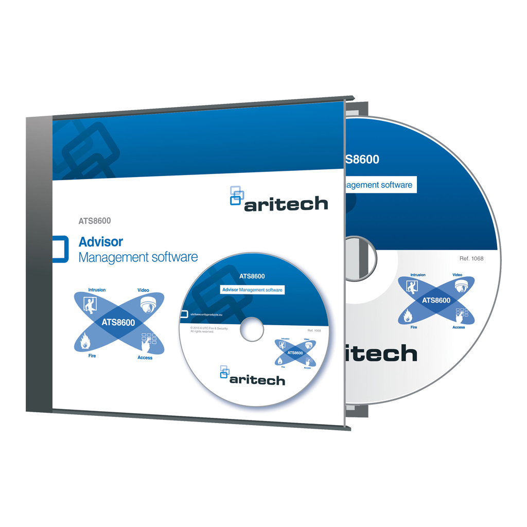 Software Aritech de gestión integrada de Seguridad para Intrusión/Control de accesos, vídeo e incendio para 2 dispositivos