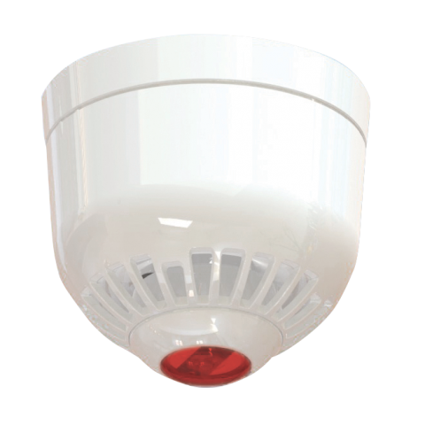 Aritech Indoor Polycarbonate Fire sounder, ceiling mount, Red Flash 85 to 97 dB