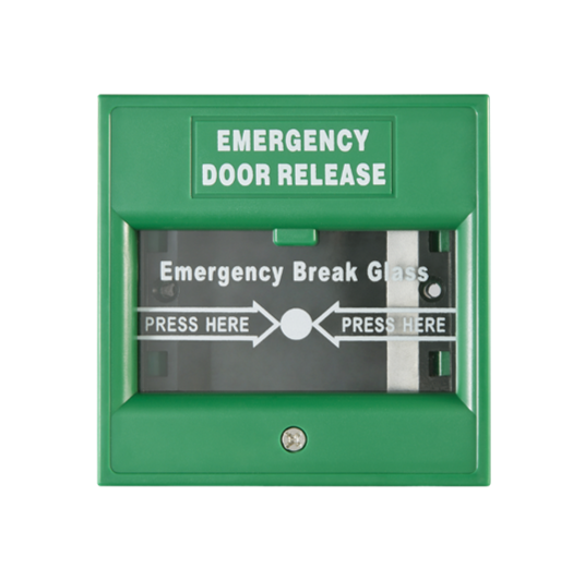 Botón de salida y emergencia Verde Vidrio de emergencia Hikvision