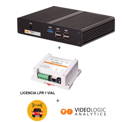Sistema de análisis de vídeo activado para 1 canal de LPR. Incluye NANO-VLPLUS + Licencia LPR 
