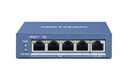Switch PoE Gigabit de 4 puertos 1P RJ45 No gestionable Hikvision