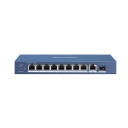 Switch POE Gigabit de 8 puertos Layer 2 1P RJ45 1P SFP No gestionable Hikvision