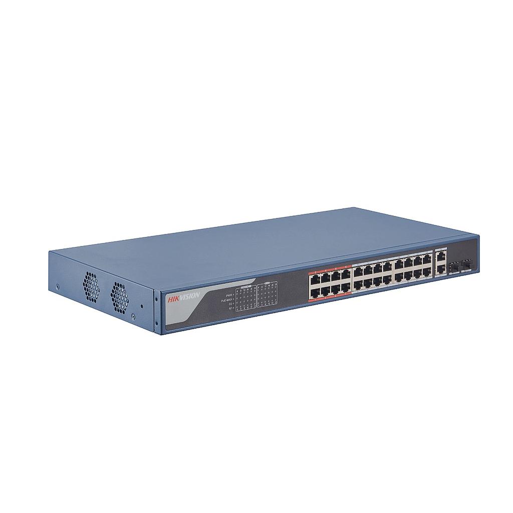 Switch POE inteligente Fast Ethernet 24 puertos Hikvision