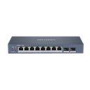 Switch 8 PoE + 10/100/1000 Mbps ports 2 SFP ports Uplink Hik ProConnect Intelligent management Hikvision  