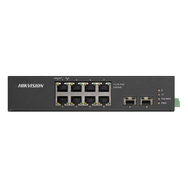 Commutateur Hi-PoE non géré Gigabit à 8 ports Plage de température étendue Hikvision