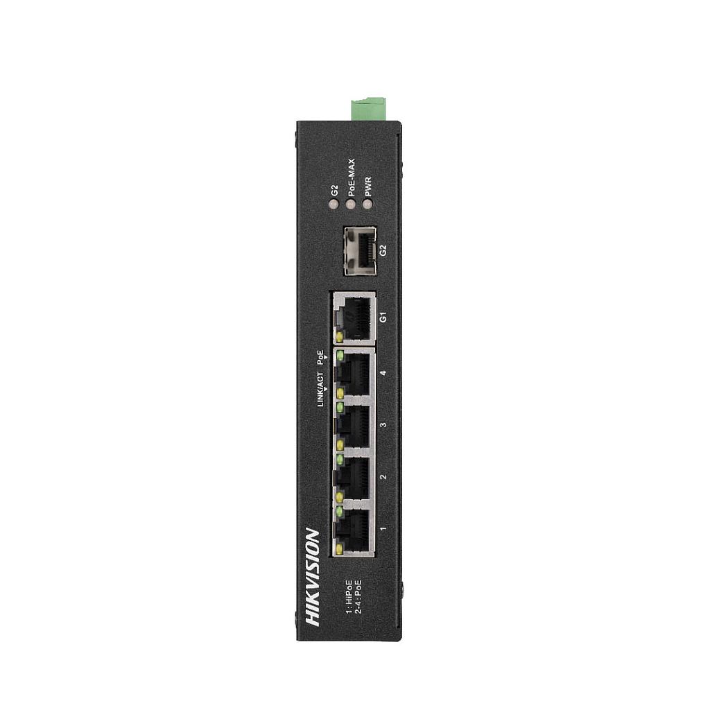 4-port unmanaged Hi-PoE switch 100M Extended temperature range Hikvision