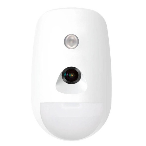 [DS-PDPC12PF-EG2-WE] Detector PIRCAM inalámbrico interior 12m Inmune mascotas 868 MHz Hikvision AXPRO Imagen Color 24/7 Luz relleno blanca