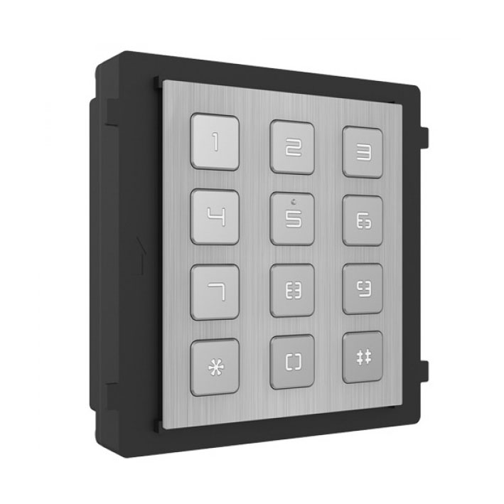 Módulo de apertura con teclado de acero inoxidable para videoportero IP modular empotrado/superficie Hikvision