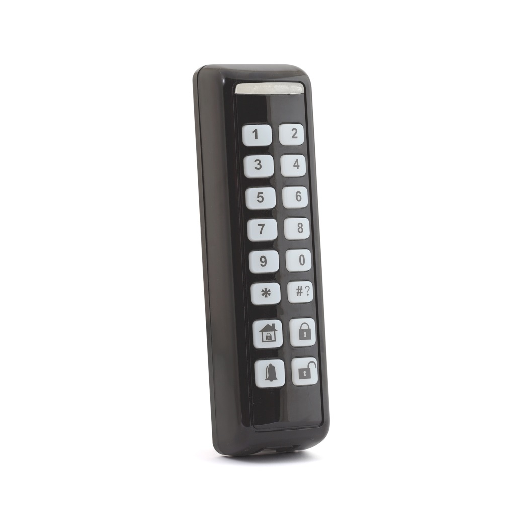 Slim LED keyboard via two-way radio, Grade 2 Outdoor IP65. With proximity key reader 13.56MHz Risco