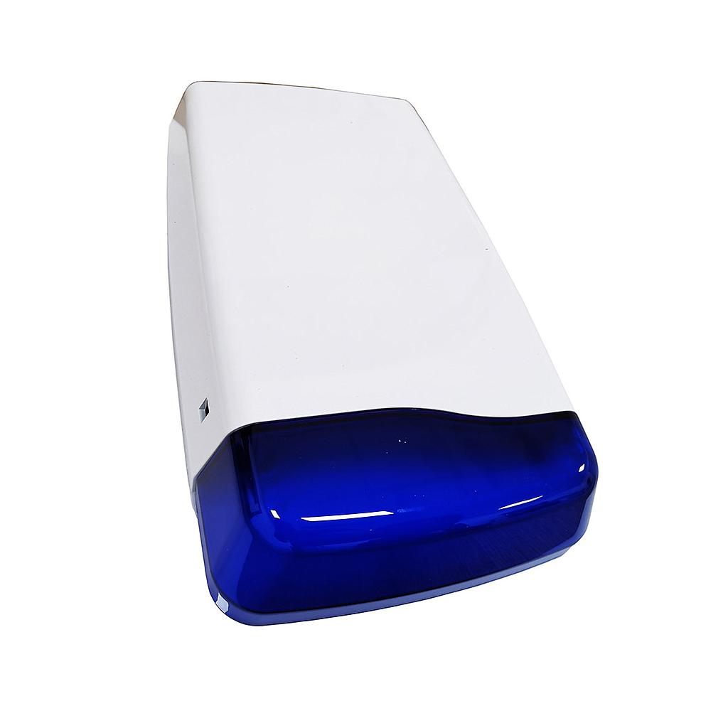 Boîtier Flash Bleu pour Sirène d’extérieur bidirectionnelle rectangulaire via radio EL4726R