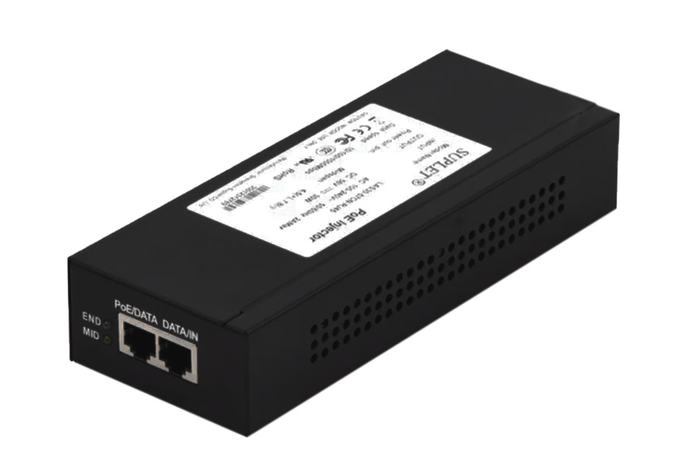 Inyector Super Hi-PoE para Domos PTZ AE/DE 30W Puerto Gigabit 56VCD Hikvision